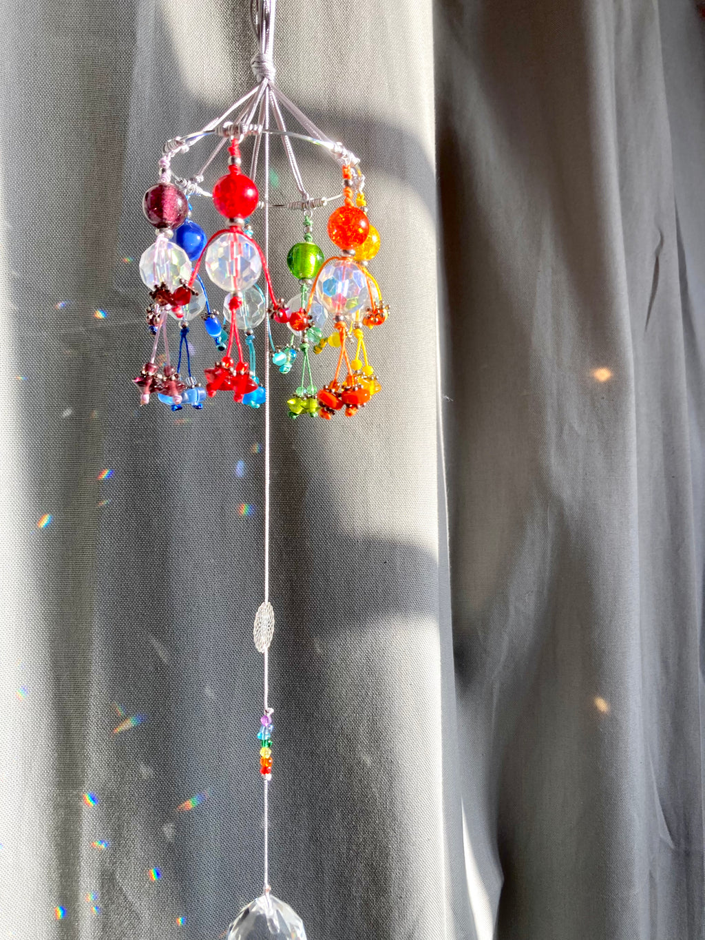 Handmade Rainbow Beadman Suncatcher