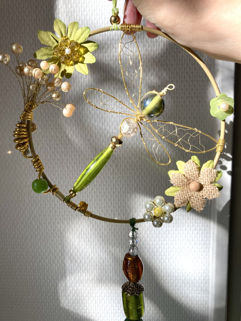 Springtime Dragonfly Wall Art with Tassel
