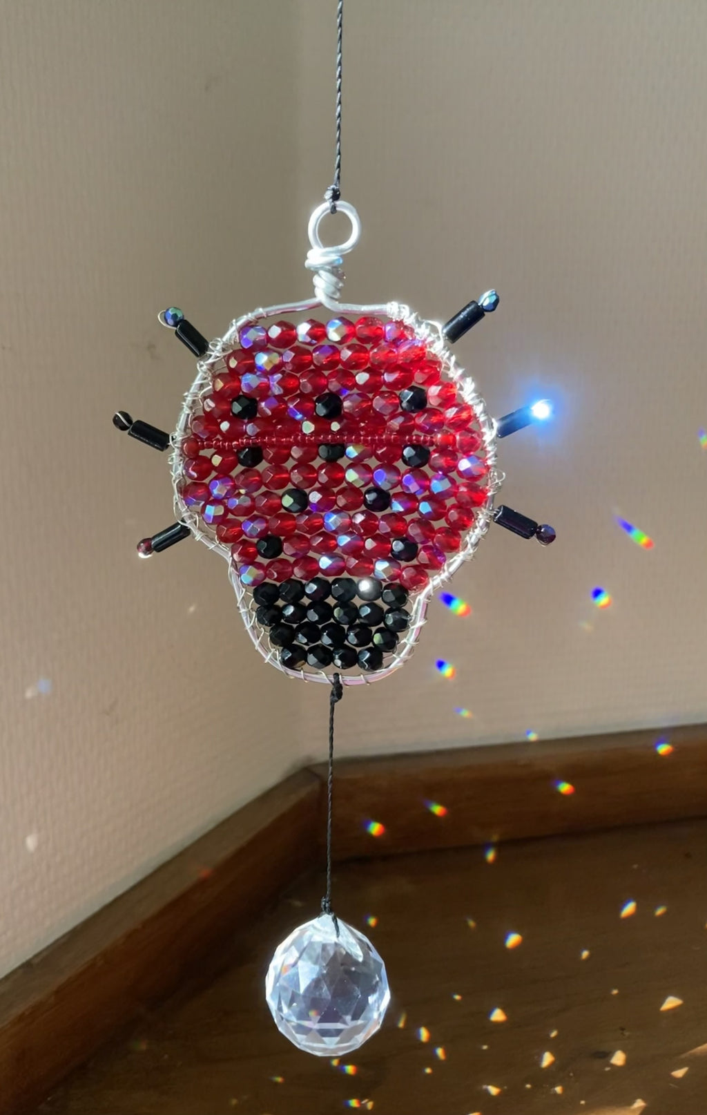 Handmade Lucky Ladybird Suncatcher
