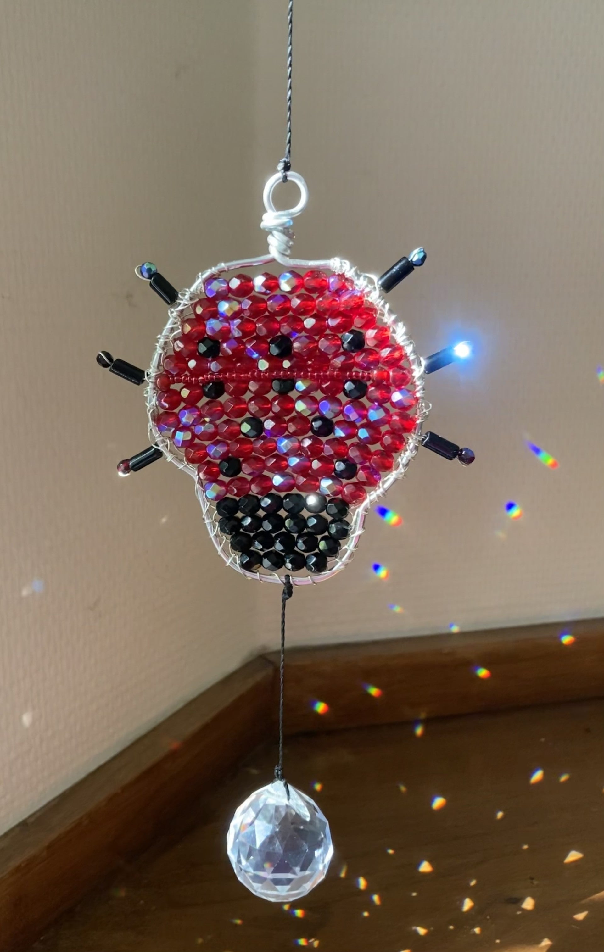 Handmade Lucky Ladybird Suncatcher