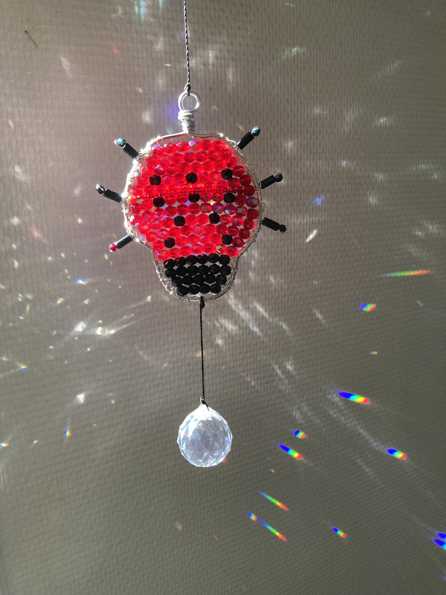 Handmade Lucky Ladybird Suncatcher