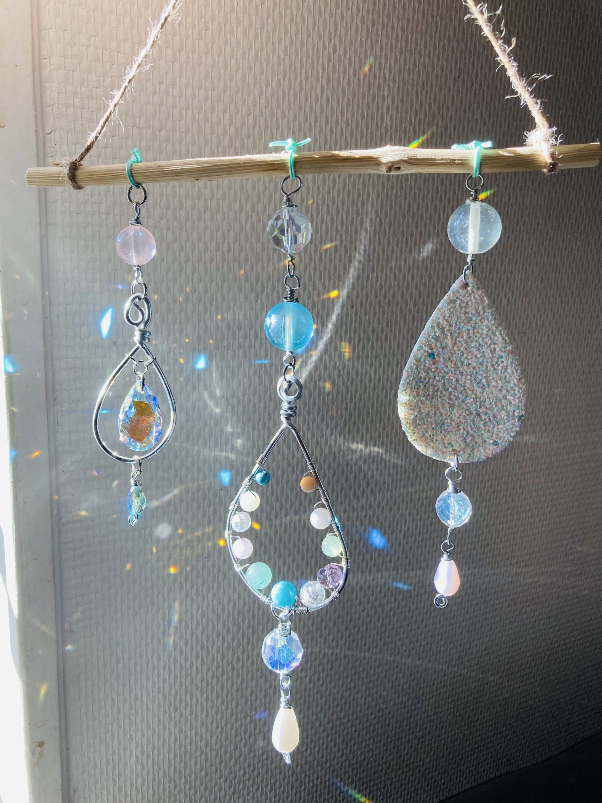 Handmade Whisper of Rain Suncatcher