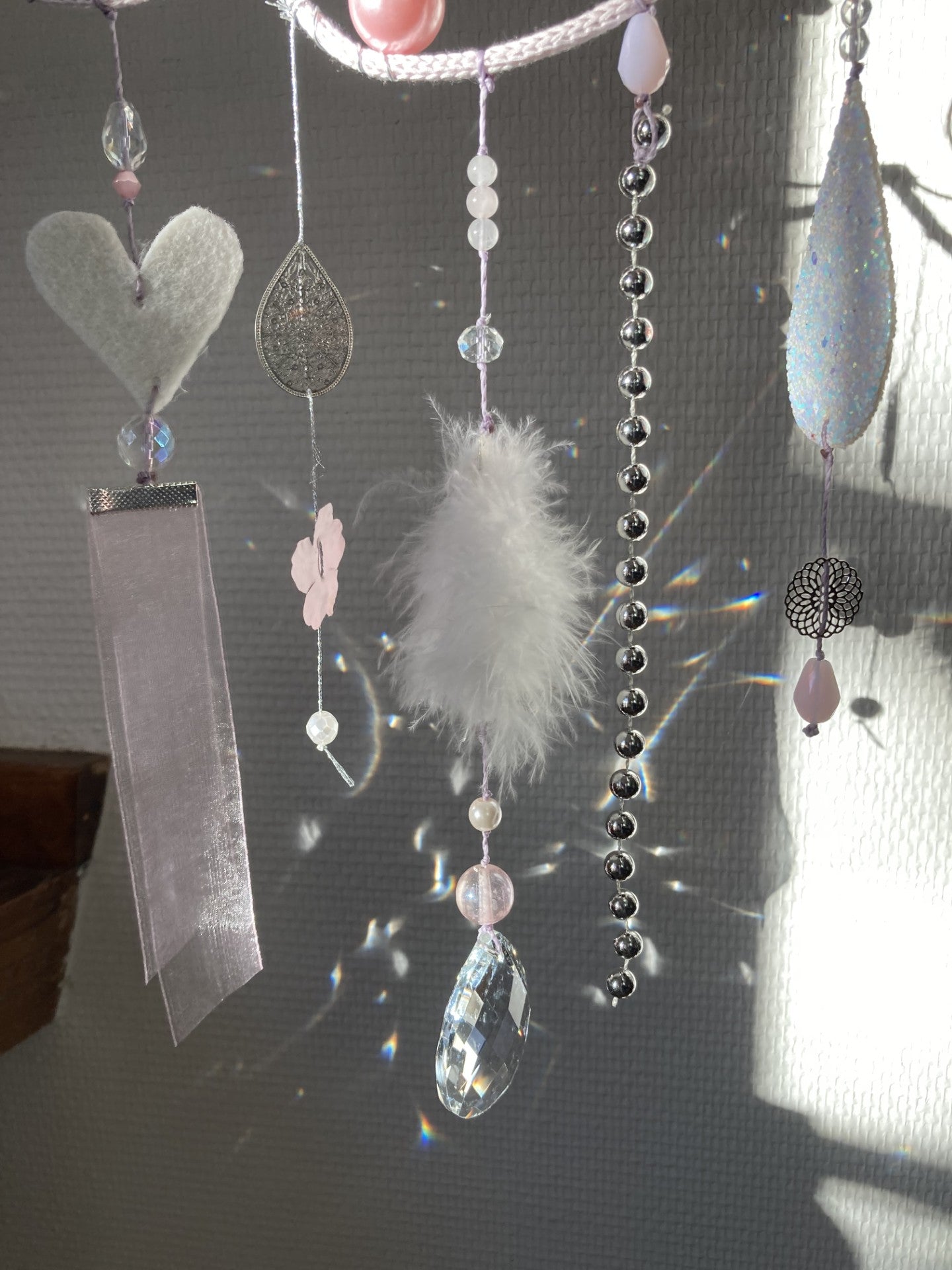 Handmade Cloud Suncatcher - Pink Dream