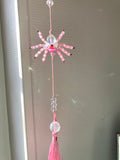 Handmade Pink Spider Suncatcher