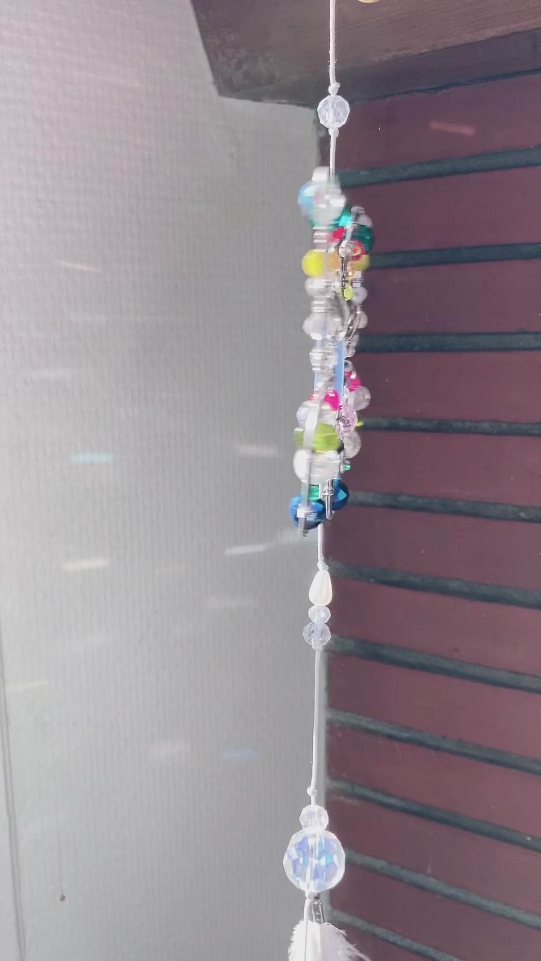 Handmade Butterfly Suncatcher with Feather - Whimsical Wire Art