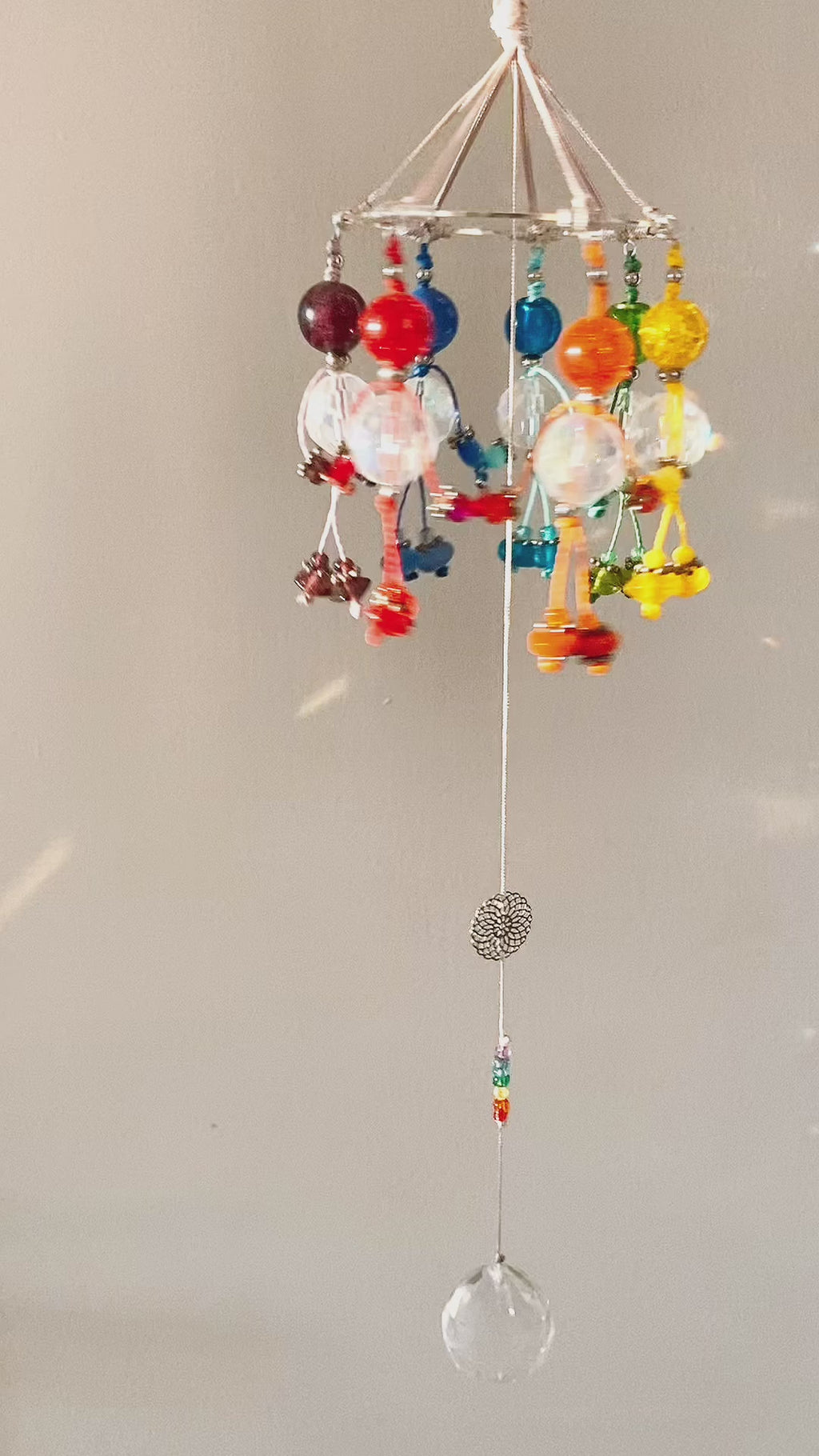 Handmade Rainbow Beadman Suncatcher