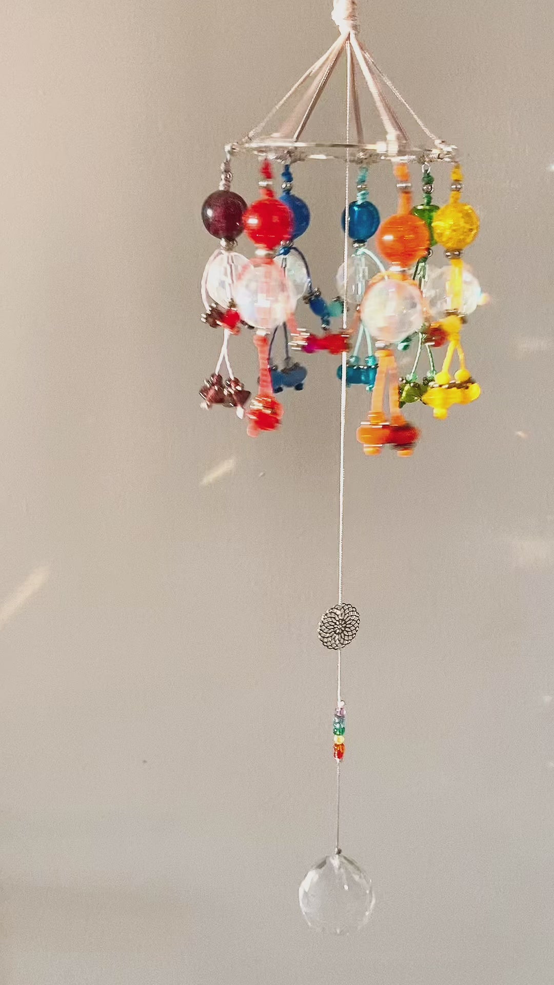 Handmade Rainbow Beadman Suncatcher