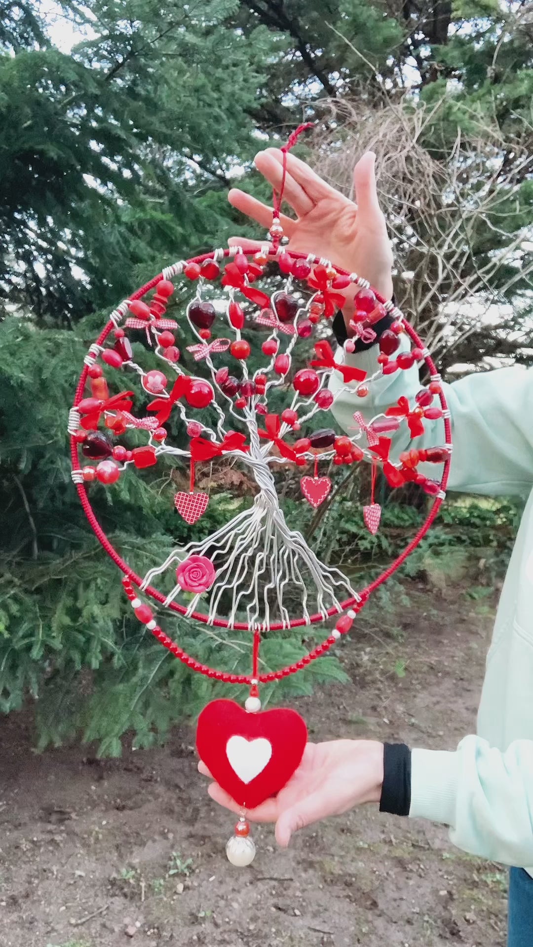 Handmade Valentine's Love Tree of Life Wall Decoration