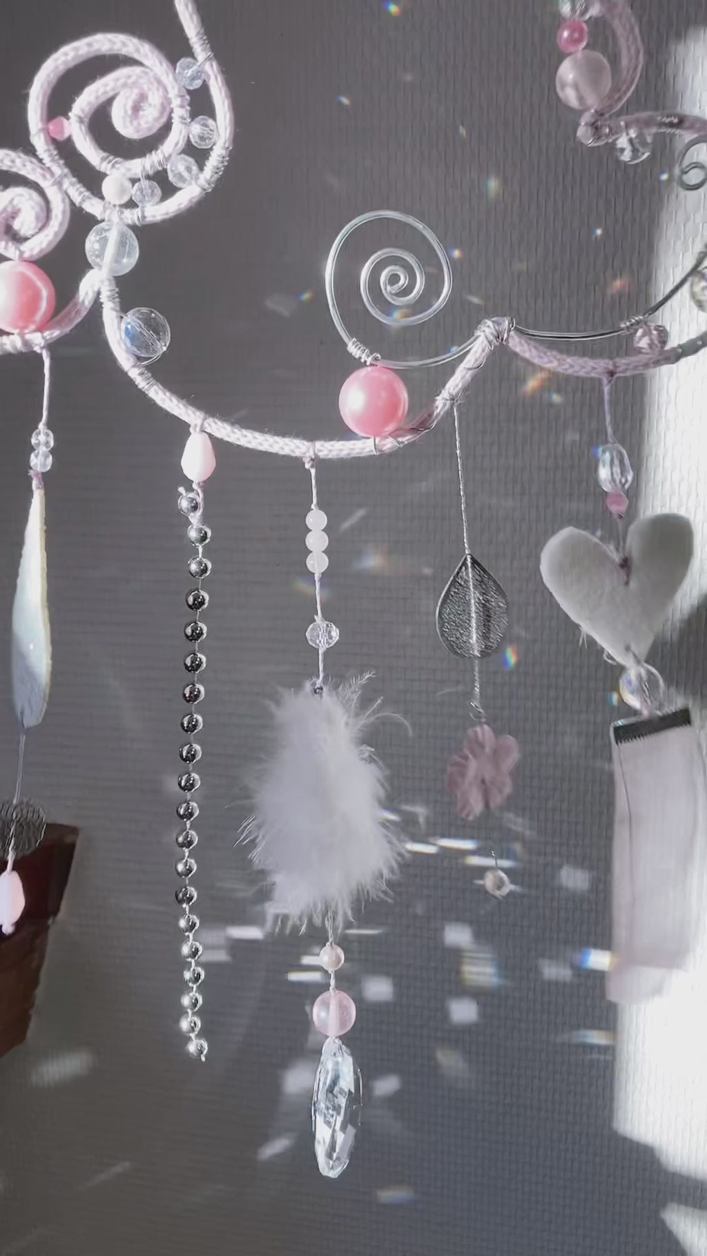 Handmade Cloud Suncatcher - Pink Dream