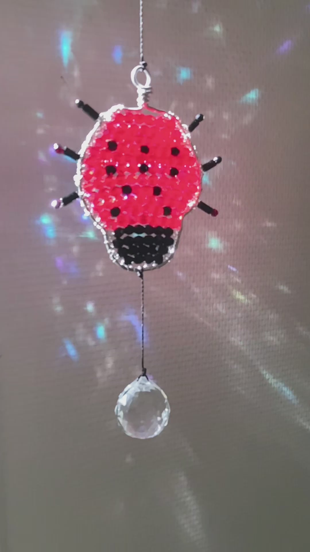 Handmade Lucky Ladybird Suncatcher
