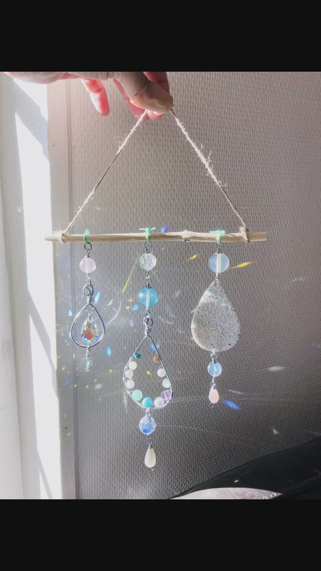 Handmade Whisper of Rain Suncatcher