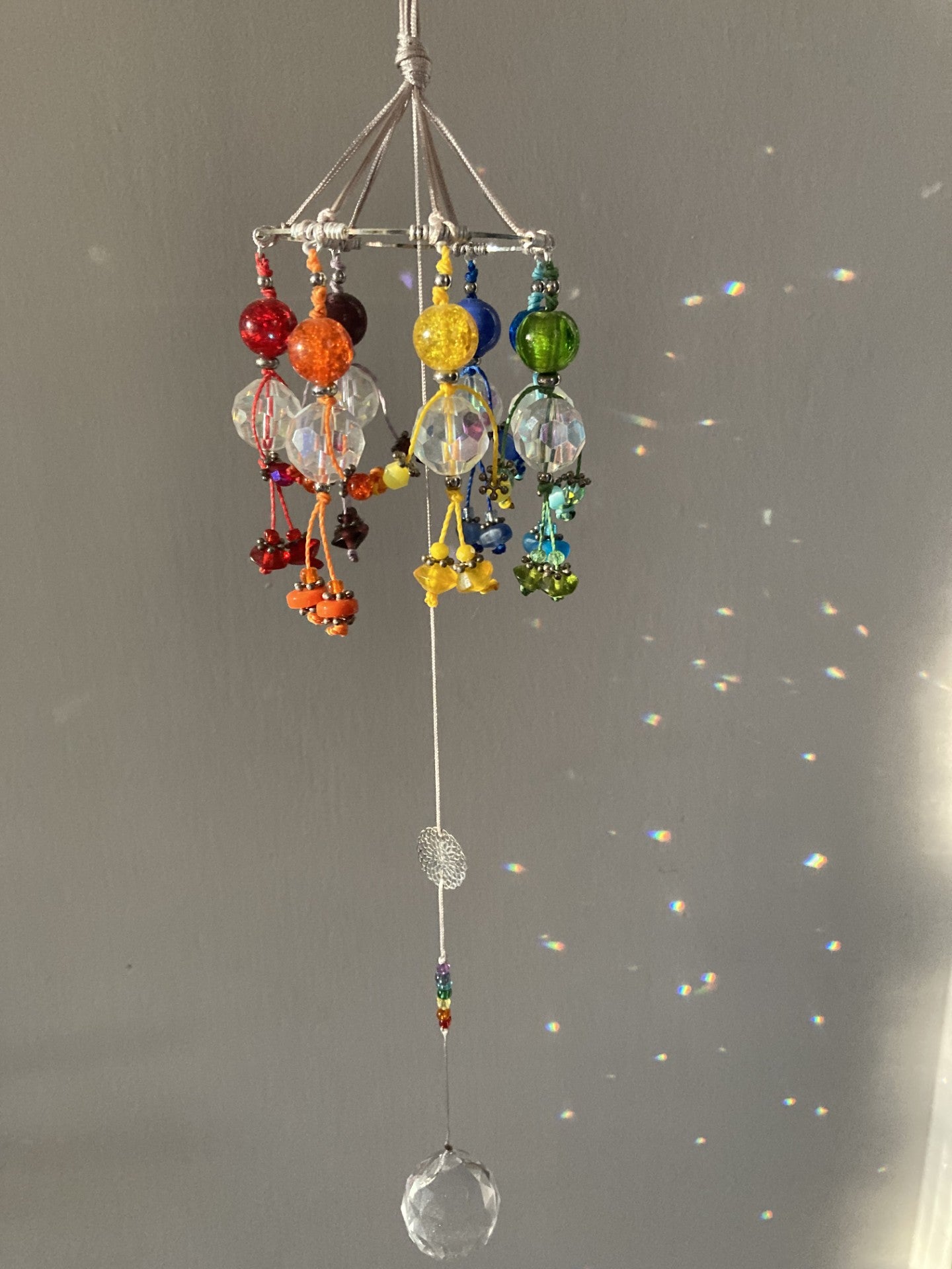Handmade Rainbow Beadman Suncatcher