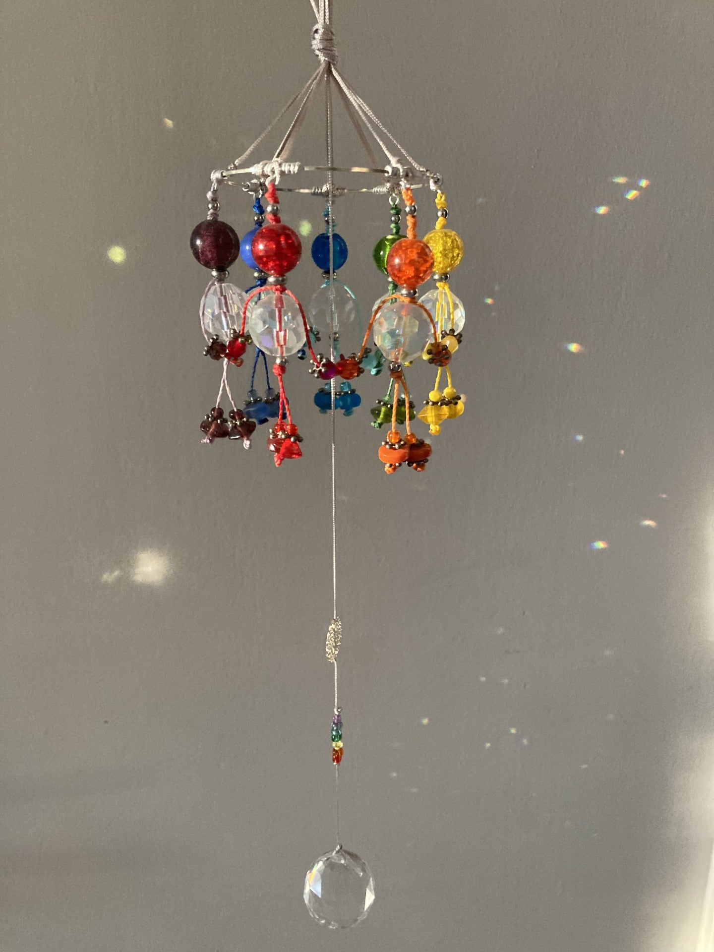 Handmade Rainbow Beadman Suncatcher