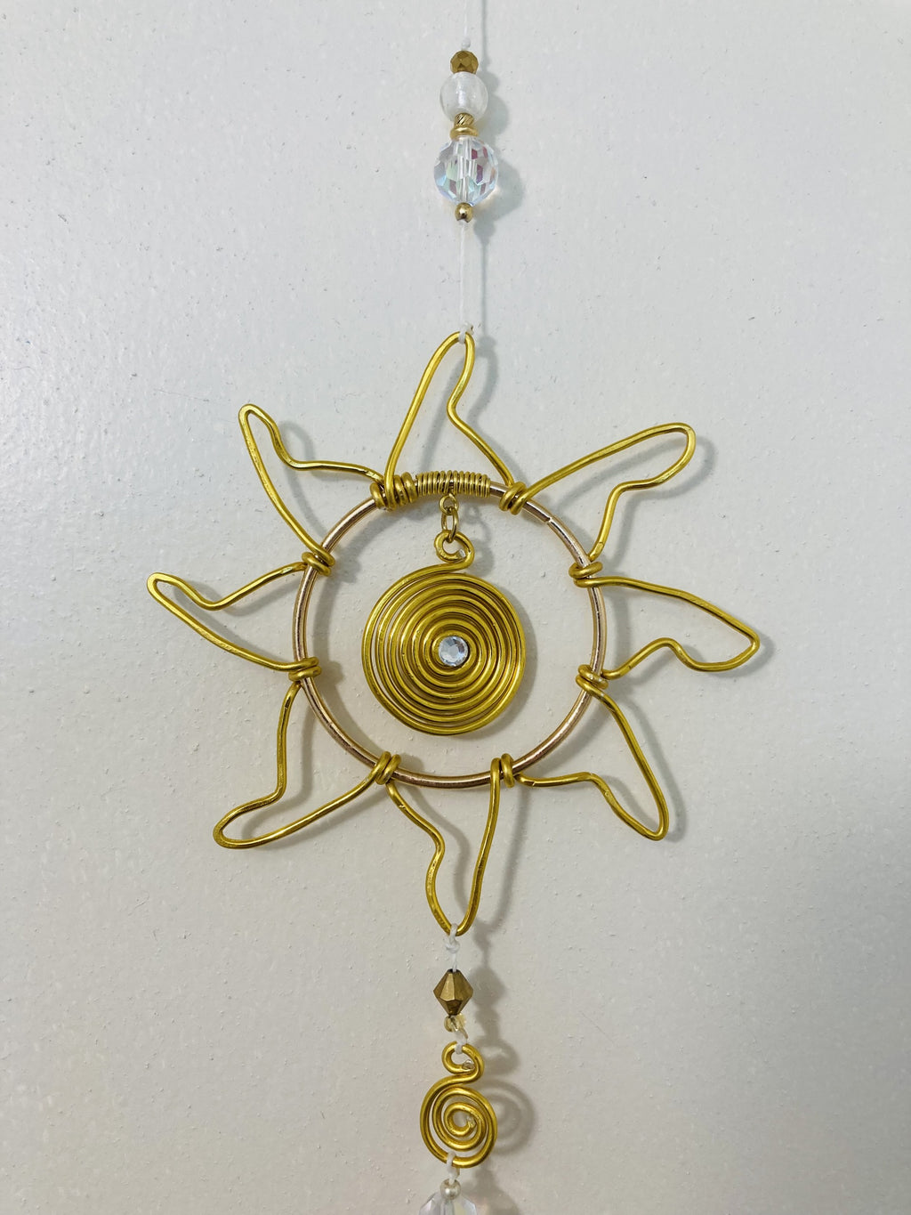 Handmade Celestial Sun and Moon Suncatcher